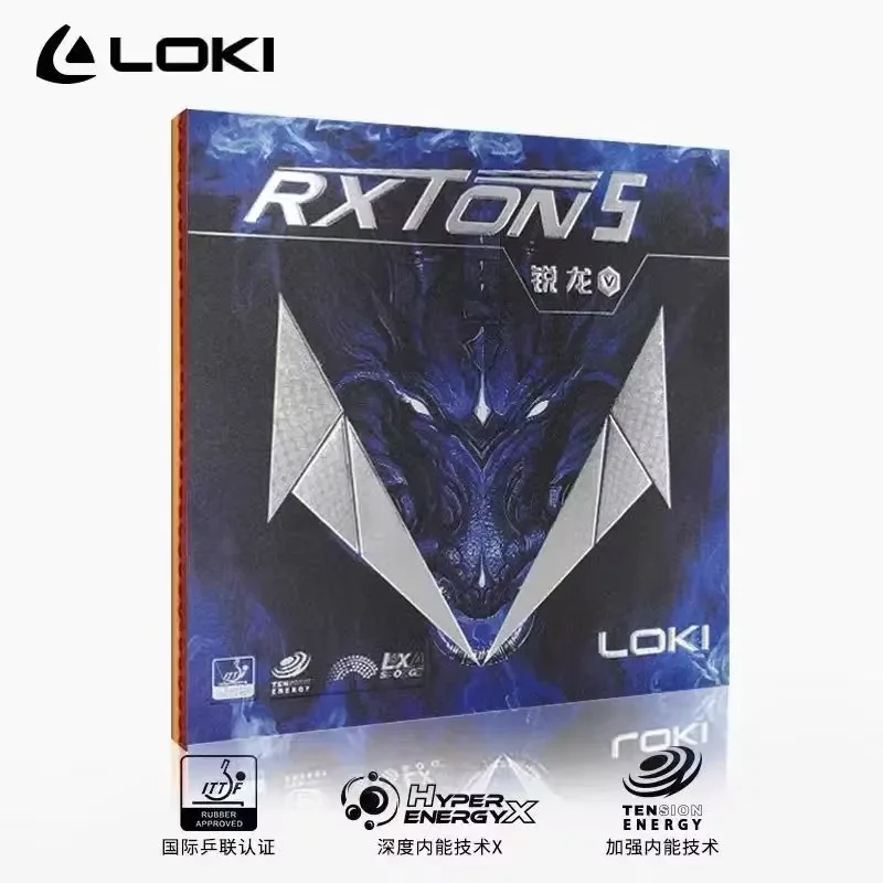 LOKI RXTON 5 High Elasticity Table Tennis Rubber Sticky Red Ping Pong Rubber Pips In High-density Sponge Black Pingpong Rubber