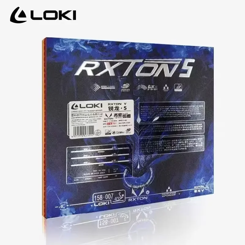 LOKI RXTON 5 High Elasticity Table Tennis Rubber Sticky Red Ping Pong Rubber Pips In High-density Sponge Black Pingpong Rubber