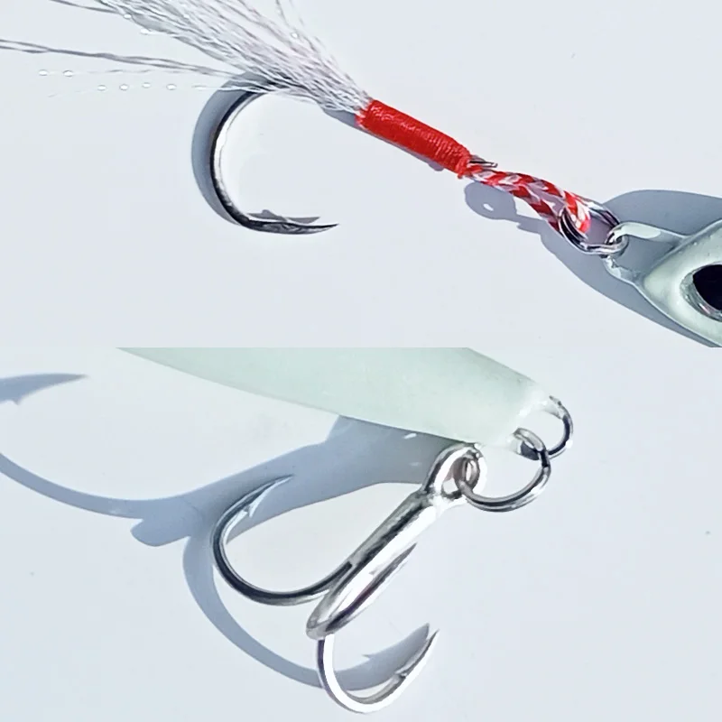 1PC 15g20g25g30g40g60g Glow Metal Slow Falling Lure Shore Spoon Cast Jigs Leurre Artificial Bait Sea Fishing Bass Lure Angler