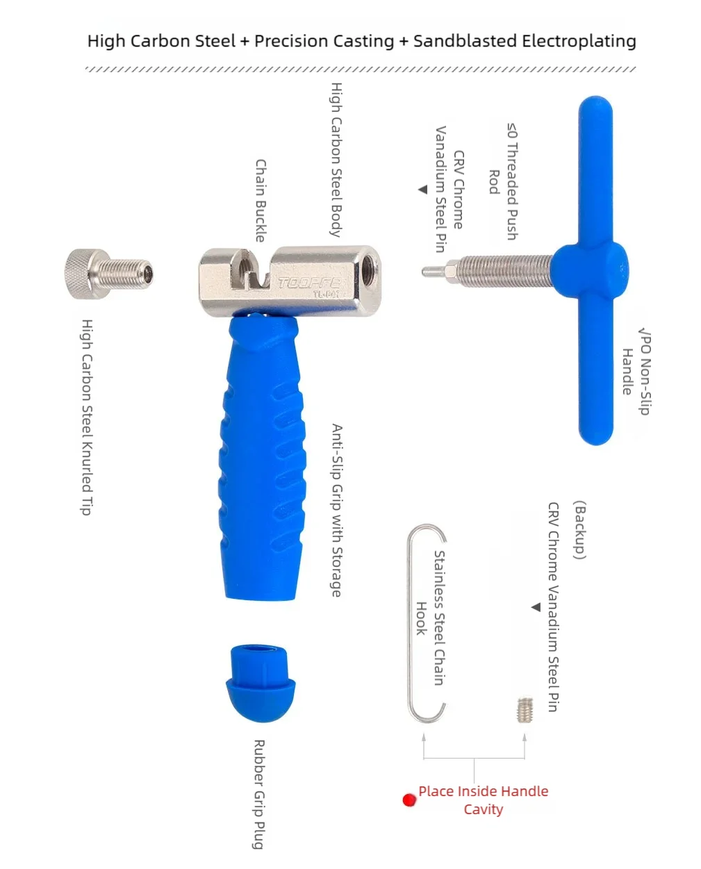 TOOPRE Bicycle Chain Cutter Mountain Bike Chain Remover Road Bike Chain Installation And Disassembly Tool Replacement Top Pin