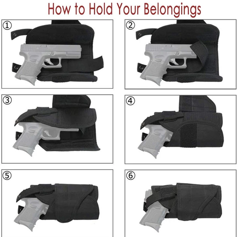 Left Hand & Right Hand Adjustable Universal Waterproof Leg Drop Puttee Leg Thigh Holster with Mag Pouch Holder