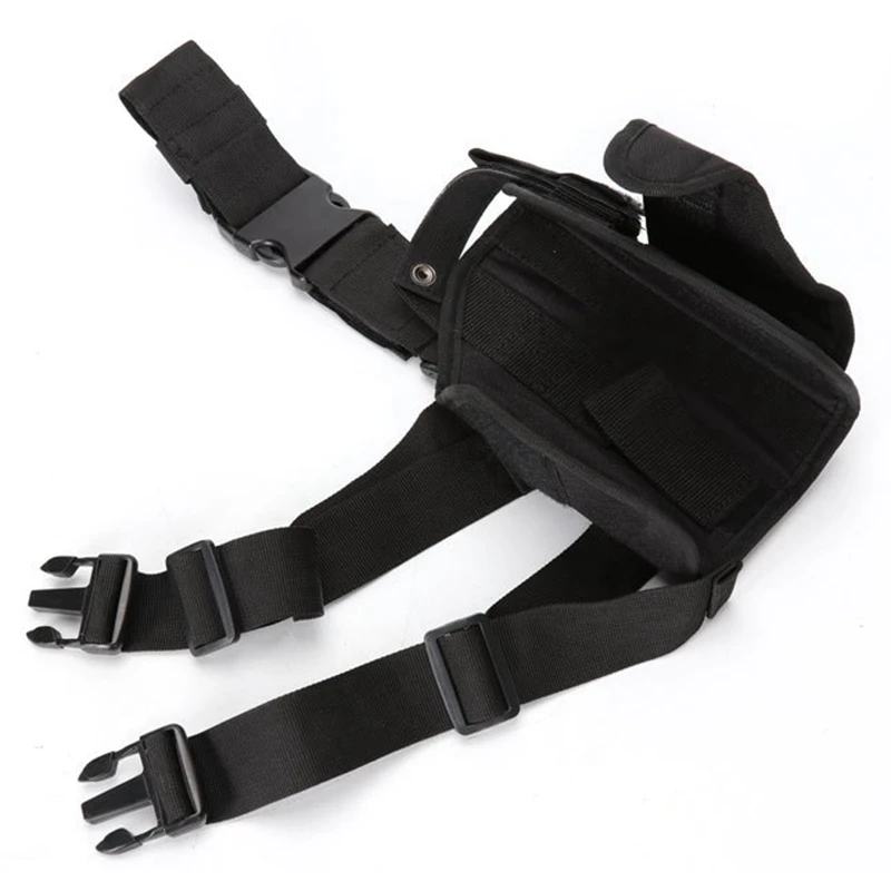Left Hand & Right Hand Adjustable Universal Waterproof Leg Drop Puttee Leg Thigh Holster with Mag Pouch Holder