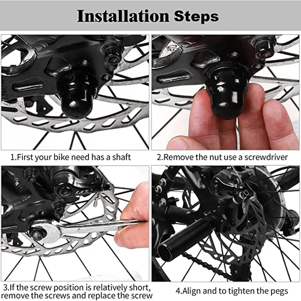 Bike Pegs Aluminum Alloy Anti-Skid Lead Foot Bicycle Pegs BMX Pegs for Mountain Bike Cycling Rear Stunt Pegs Fit 3/8 inch Axles
