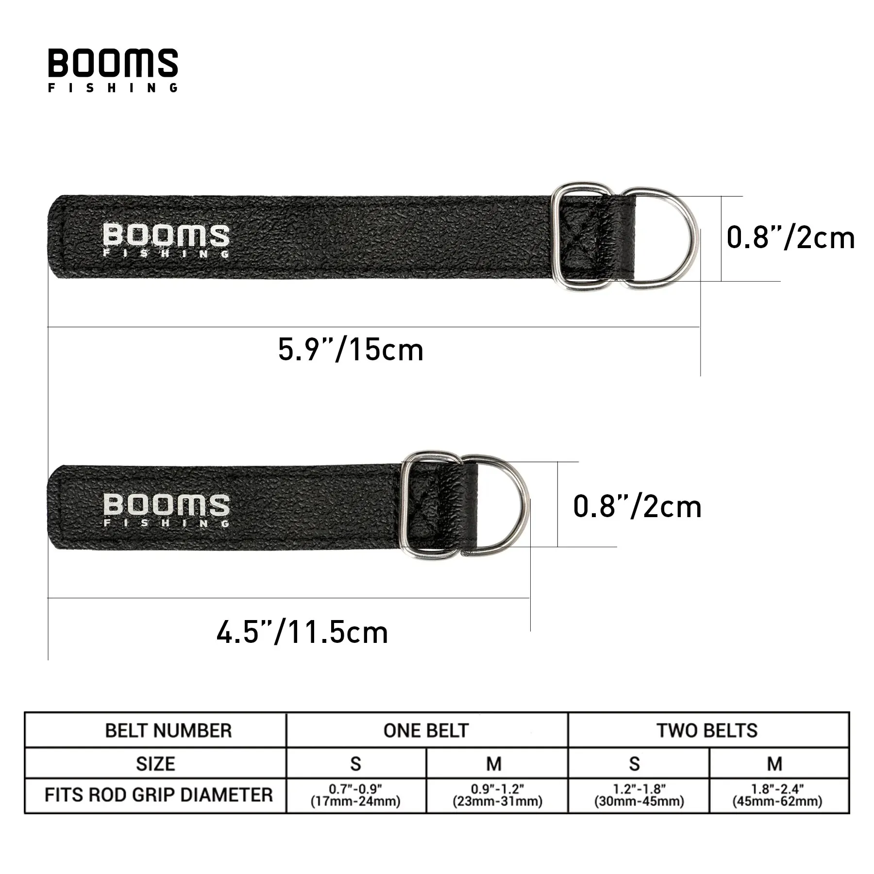Booms Fishing RB1 Fishing Rod Holder Tie Belt Wrap Straps Suspenders Fastener Neoprene Fishing Tackle Tools Accessories