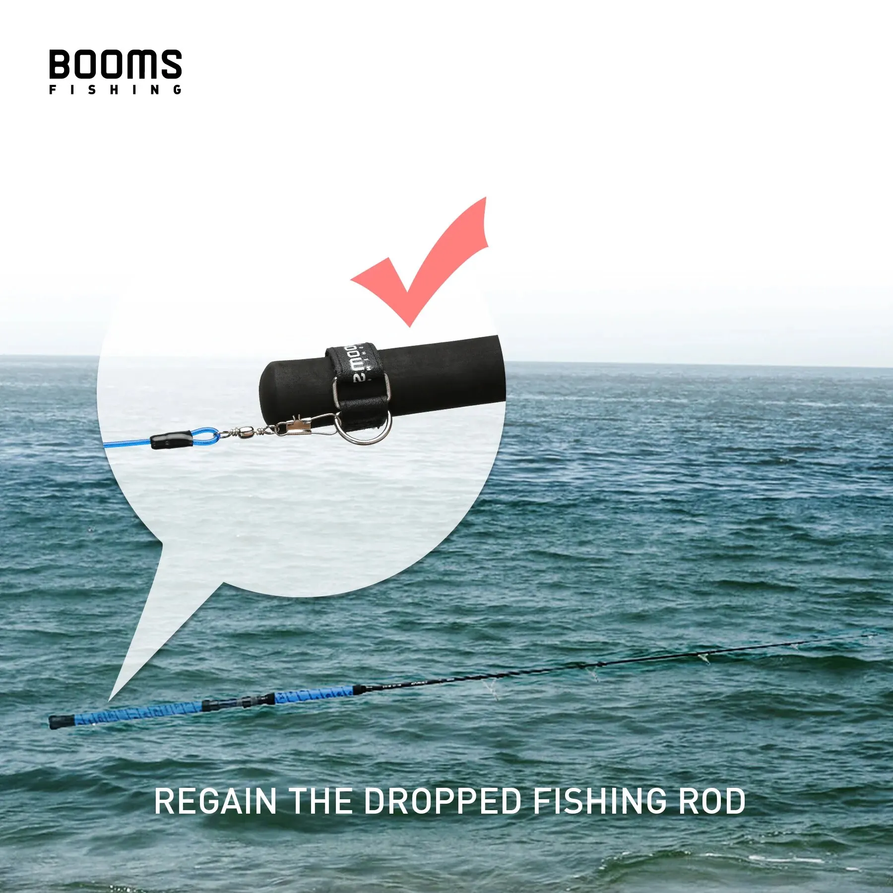 Booms Fishing RB1 Fishing Rod Holder Tie Belt Wrap Straps Suspenders Fastener Neoprene Fishing Tackle Tools Accessories
