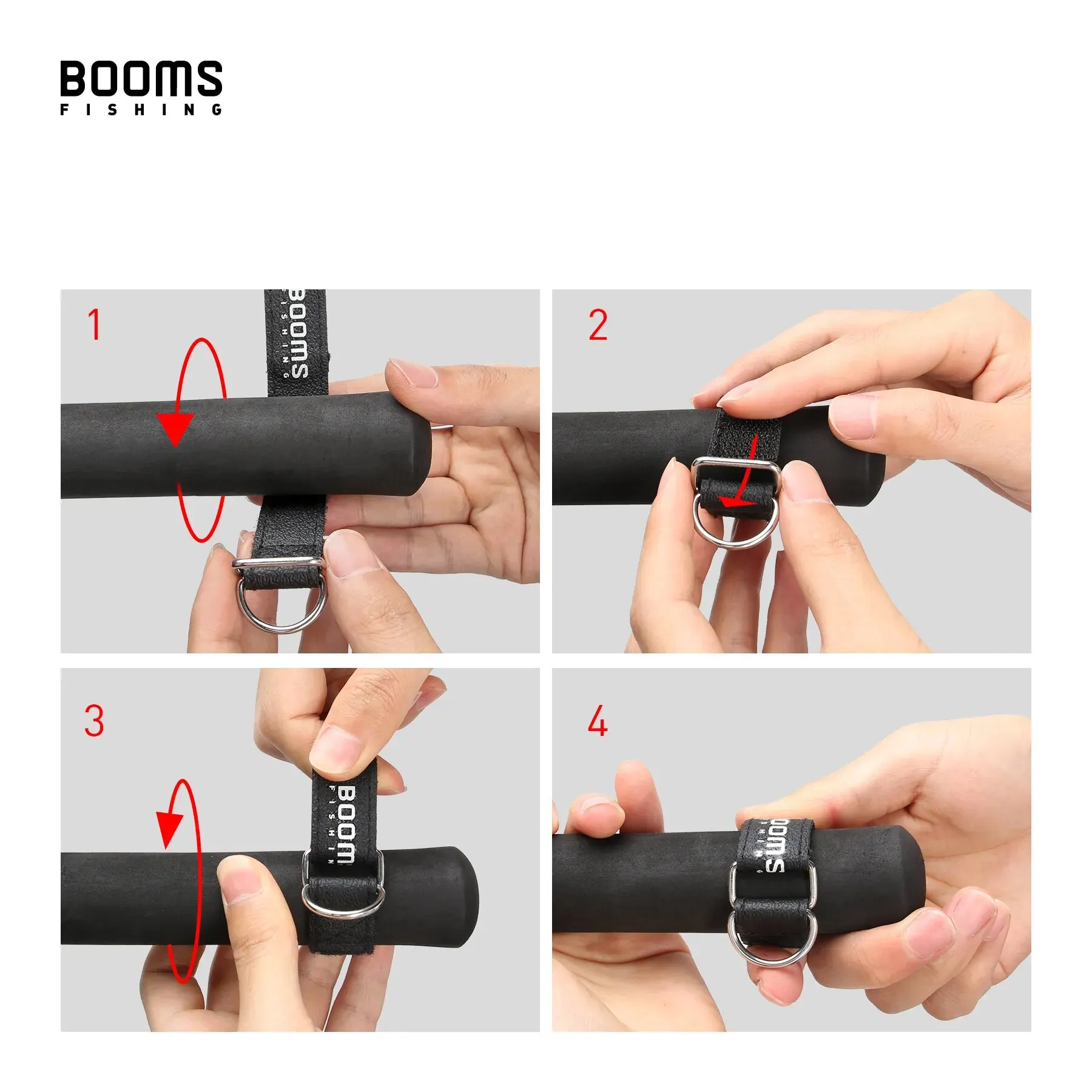 Booms Fishing RB1 Fishing Rod Holder Tie Belt Wrap Straps Suspenders Fastener Neoprene Fishing Tackle Tools Accessories