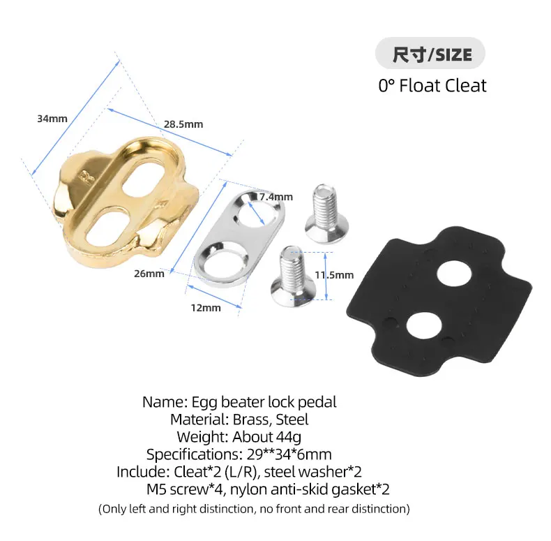 Bicycle Premium Pedals Cleats Mountain Bike For Crank Brother Pedal Copper MTB Accessories Eggbeater Candy Smarty Mallet