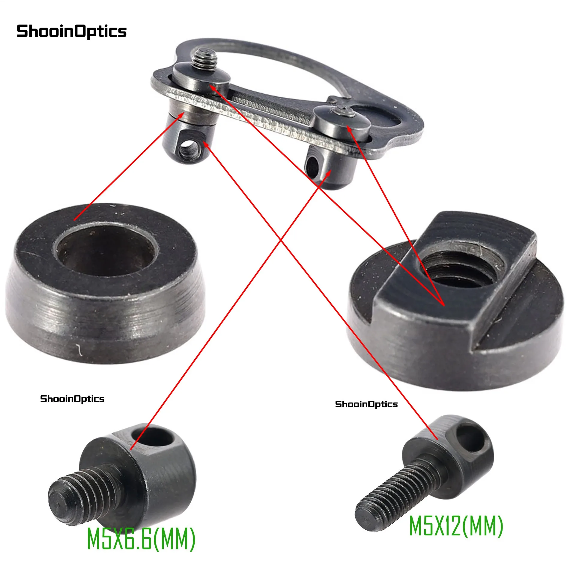 Sparta Sling Swivels Column Base Blue Steel Screw