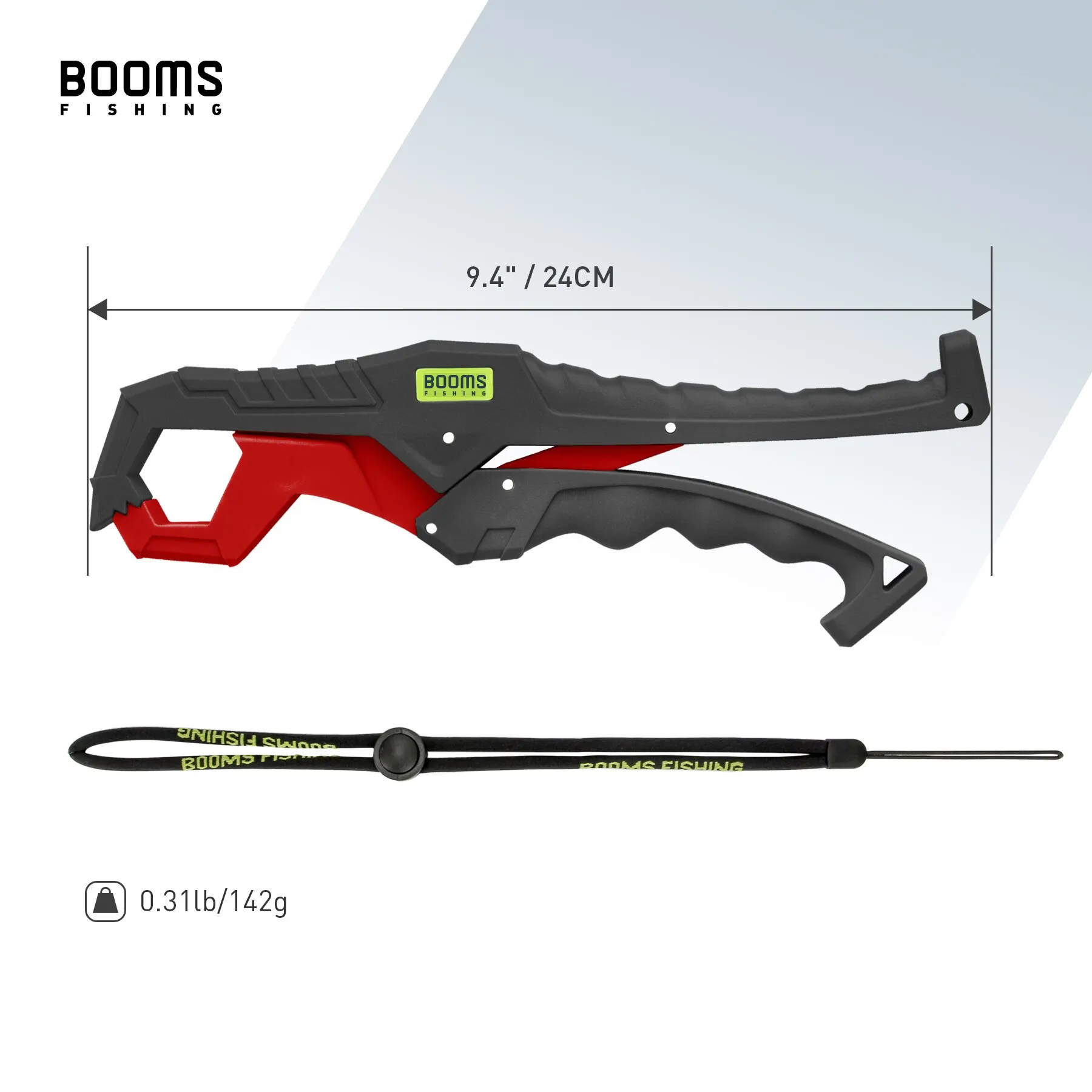 Booms Fishing G05 Fish Gripper Glass Fiber with Lanyard Anti-Rust Anti-Corrosion Grabber Keeper Safer For Fish Grip Fishing Tool