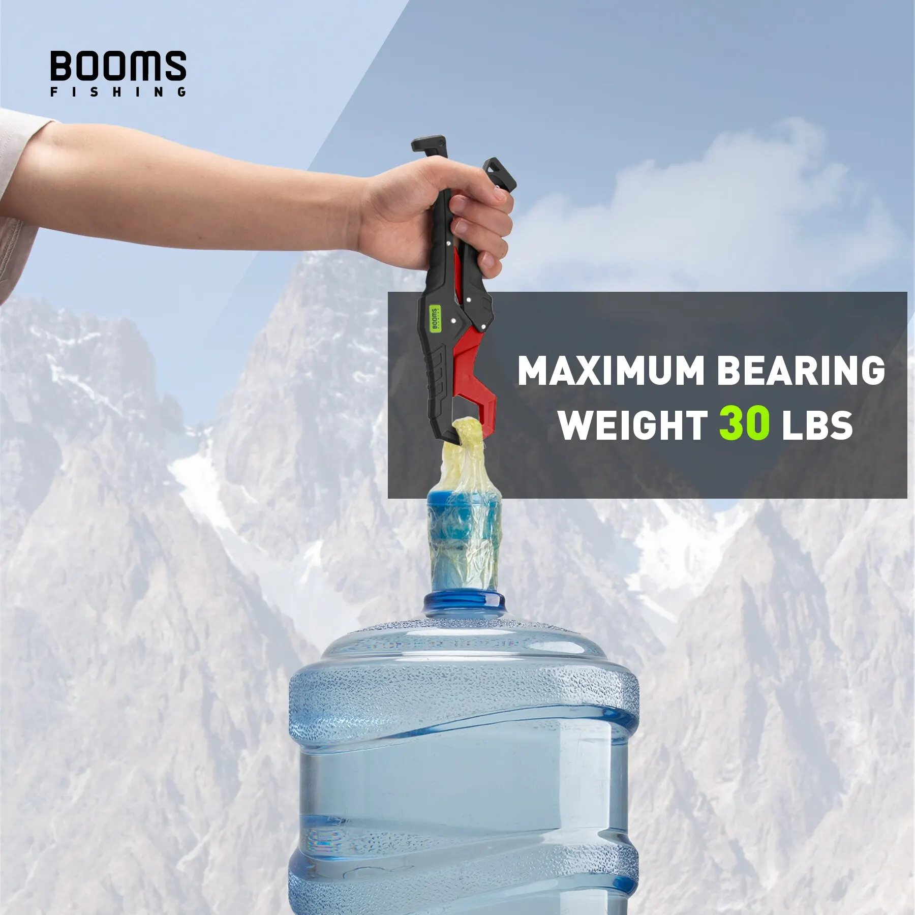 Booms Fishing G05 Fish Gripper Glass Fiber with Lanyard Anti-Rust Anti-Corrosion Grabber Keeper Safer For Fish Grip Fishing Tool