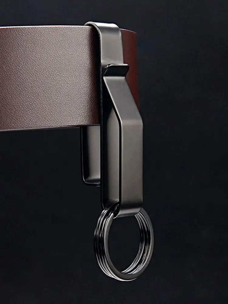 Steel Belt Hook Carabiner Car Keychain Belt Hanger Bottle Hook Camp Water Holder Tactical Outdoor EDC Buckle Tool