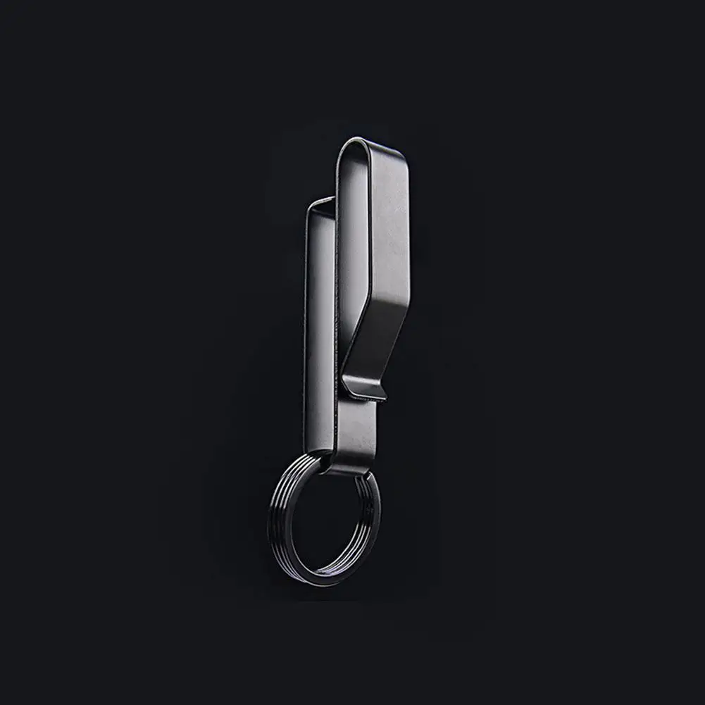 Steel Belt Hook Carabiner Car Keychain Belt Hanger Bottle Hook Camp Water Holder Tactical Outdoor EDC Buckle Tool