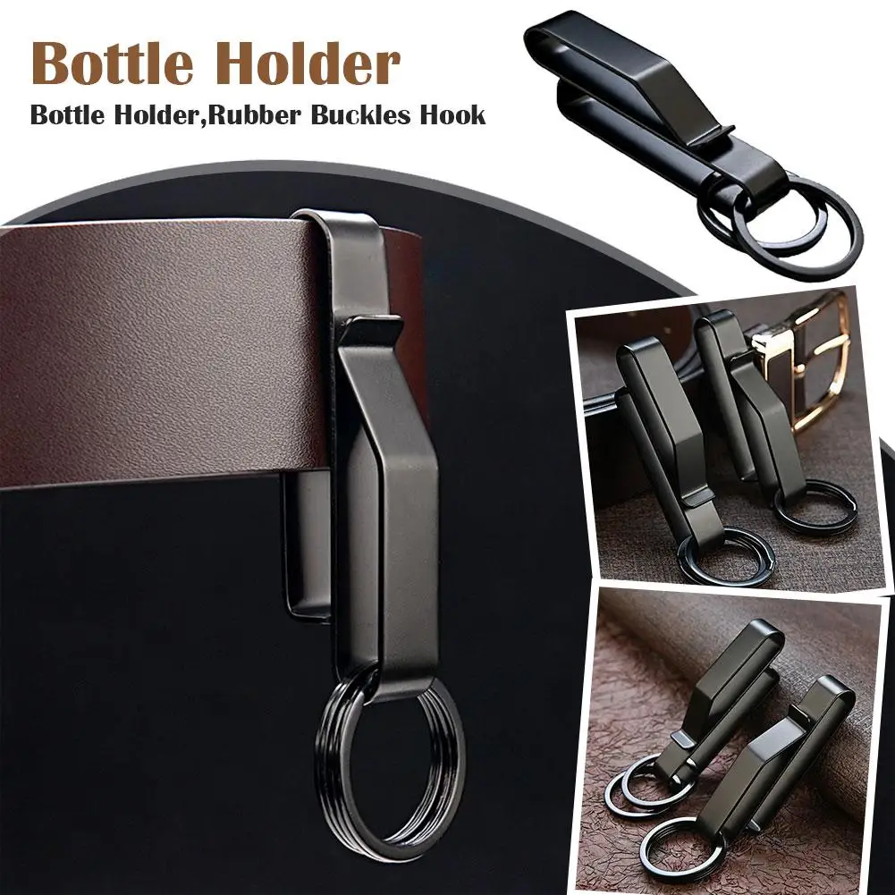 Steel Belt Hook Carabiner Car Keychain Belt Hanger Bottle Hook Camp Water Holder Tactical Outdoor EDC Buckle Tool