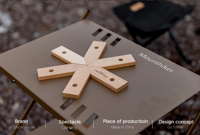 MOUNTAINHIKER Pot Mat Dish Placemat Coaster Teapot Wooden Heat Insulation High Temperature Pots And Pans Kitchen Outdoor Gadgets