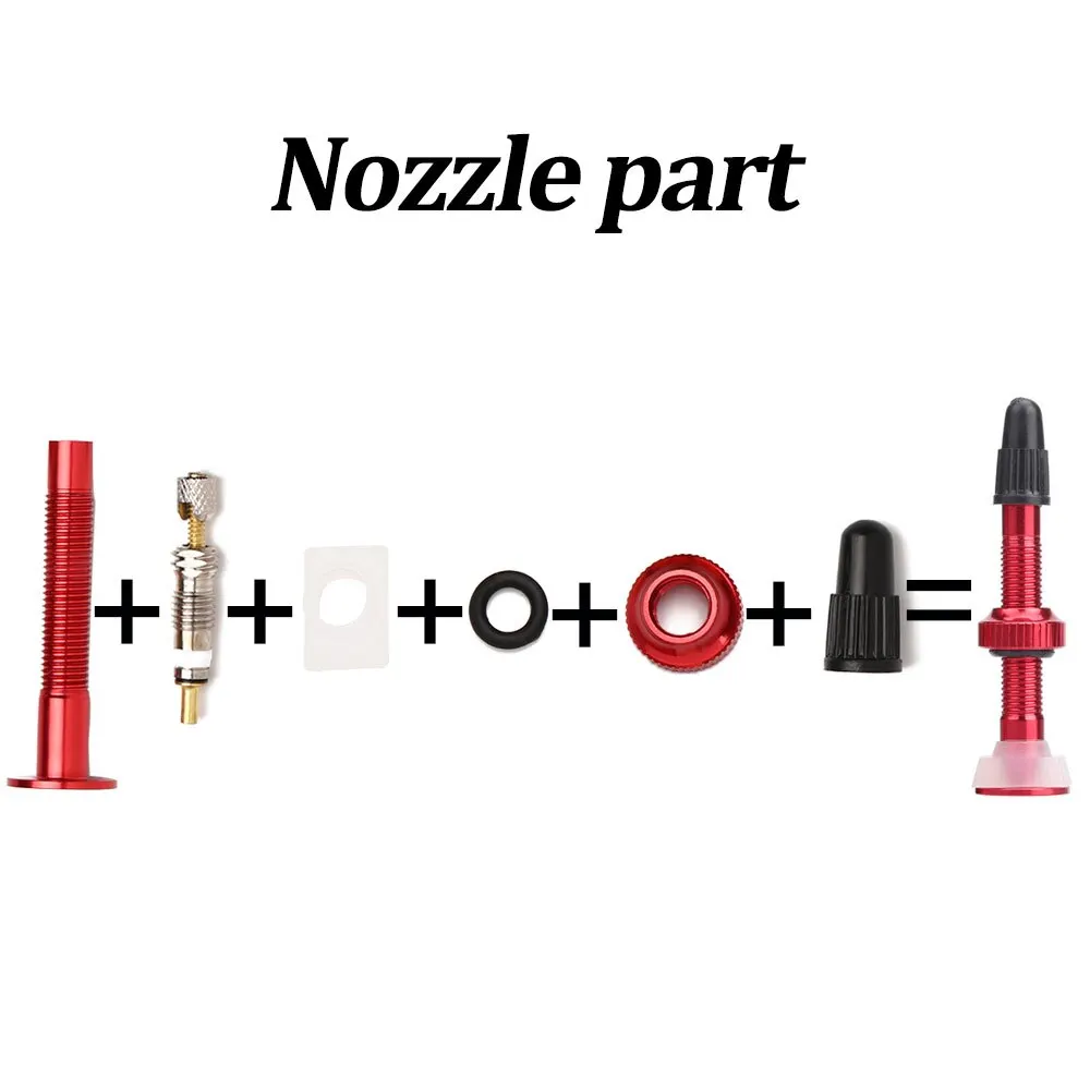 BOLANY 1PCS Bicycle Valve 40mm/60mm Road Bike Vacuum Nozzle For Bike Tubeless Tire Core Aluminum Alloy Valve Accessories