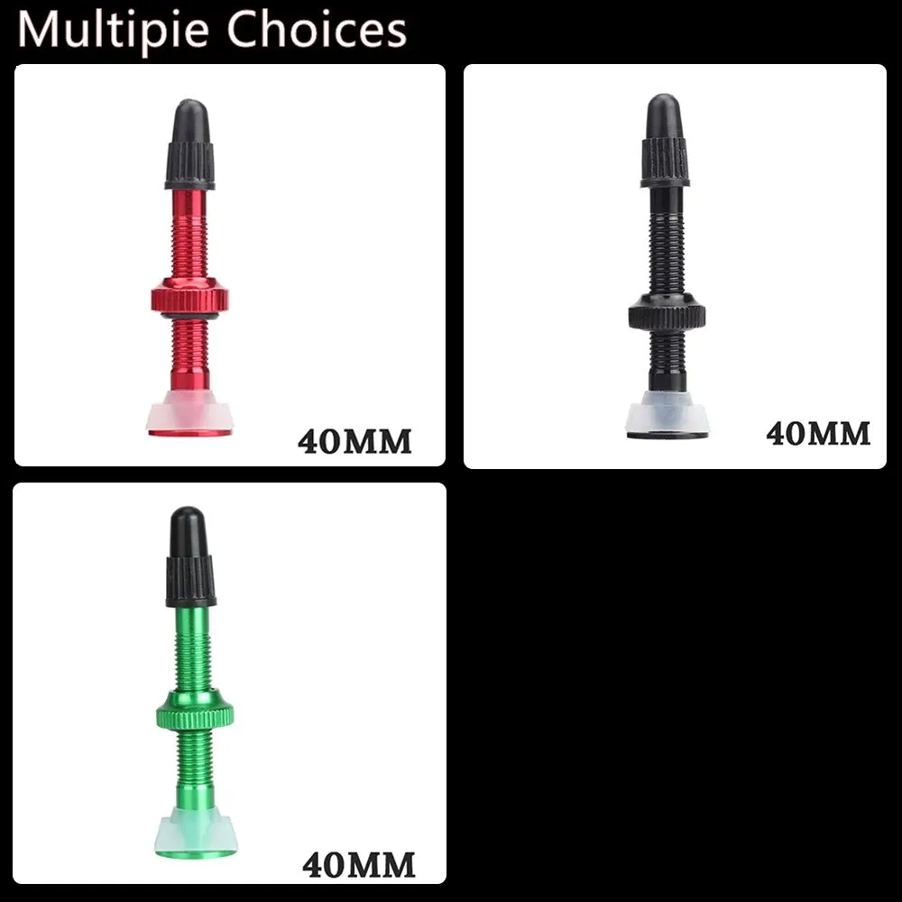 BOLANY 1PCS Bicycle Valve 40mm/60mm Road Bike Vacuum Nozzle For Bike Tubeless Tire Core Aluminum Alloy Valve Accessories