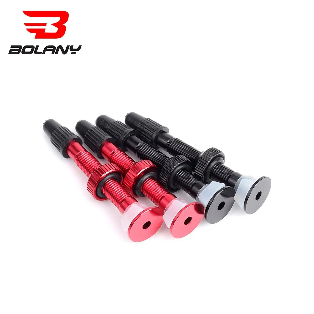 BOLANY 1PCS Bicycle Valve 40mm/60mm Road Bike Vacuum Nozzle For Bike Tubeless Tire Core Aluminum Alloy Valve Accessories