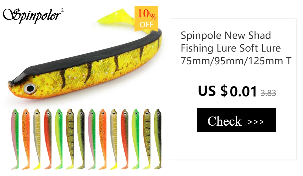 Spinpoler AJING Soft Fishing Lures Rockfish 10pcs/lot 0.3g 36mm Twin Tail Artificial Wobbler Ocean Rock Silicone Shad Worm Bait