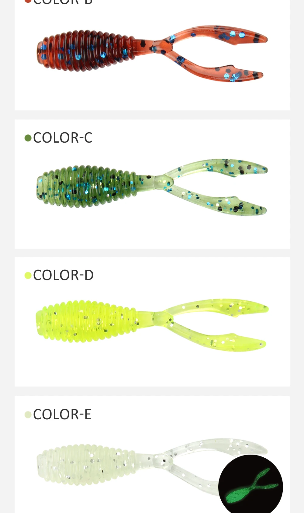 Spinpoler AJING Soft Fishing Lures Rockfish 10pcs/lot 0.3g 36mm Twin Tail Artificial Wobbler Ocean Rock Silicone Shad Worm Bait