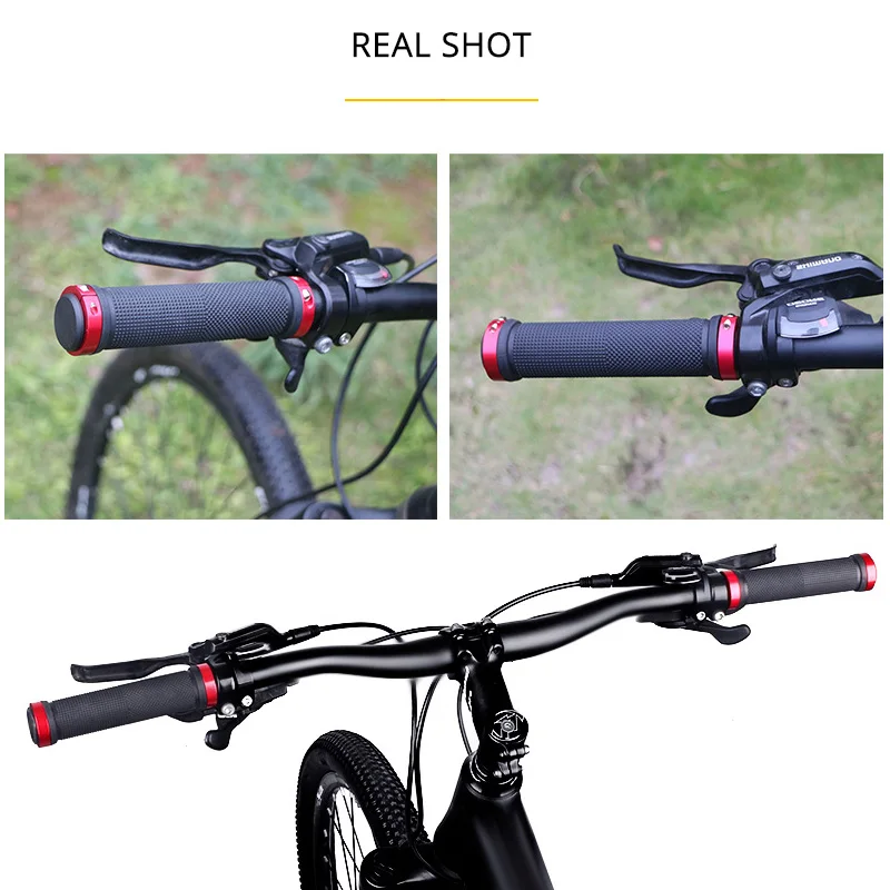MTB Bicycle Handlebar Grips Rubber Anti-Skid Bike Grips Lock On Road Mountain Handle End Grips MTB Cuffs Bike Accessories
