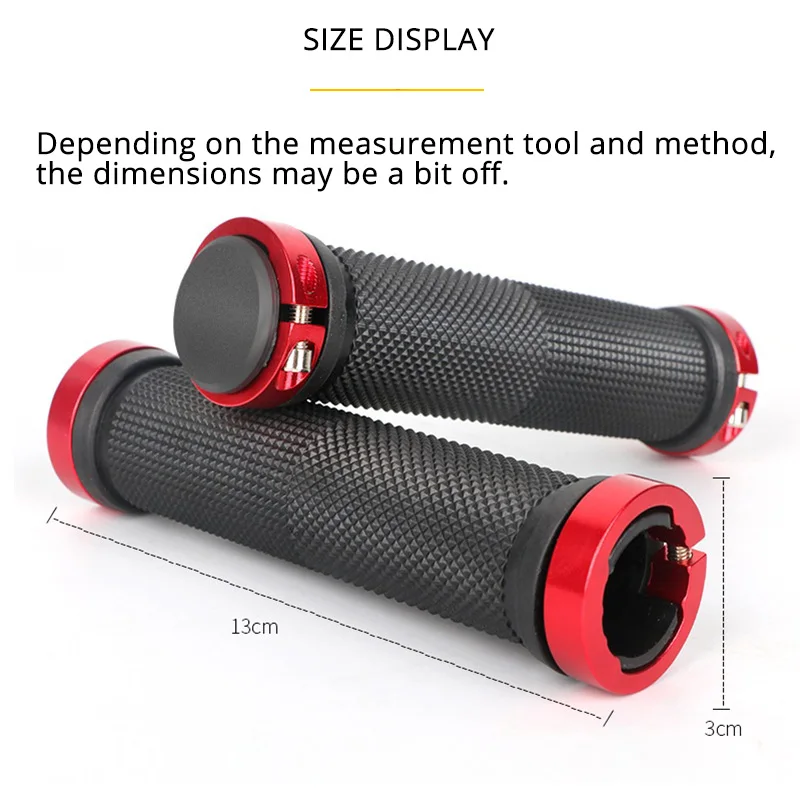 MTB Bicycle Handlebar Grips Rubber Anti-Skid Bike Grips Lock On Road Mountain Handle End Grips MTB Cuffs Bike Accessories