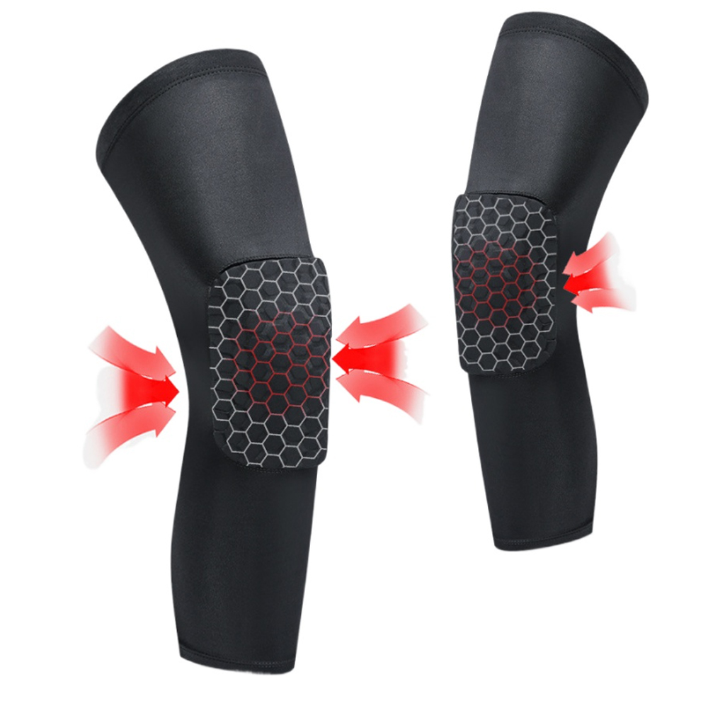 1Pcs/2Pcs Basketball Knee Pads Volleyball Kneepad Honeycomb Crashproof Antislip Leg Sleeve Protective Pad Support Guard Padded