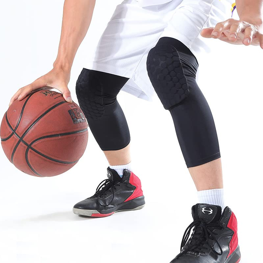 1Pcs/2Pcs Basketball Knee Pads Volleyball Kneepad Honeycomb Crashproof Antislip Leg Sleeve Protective Pad Support Guard Padded