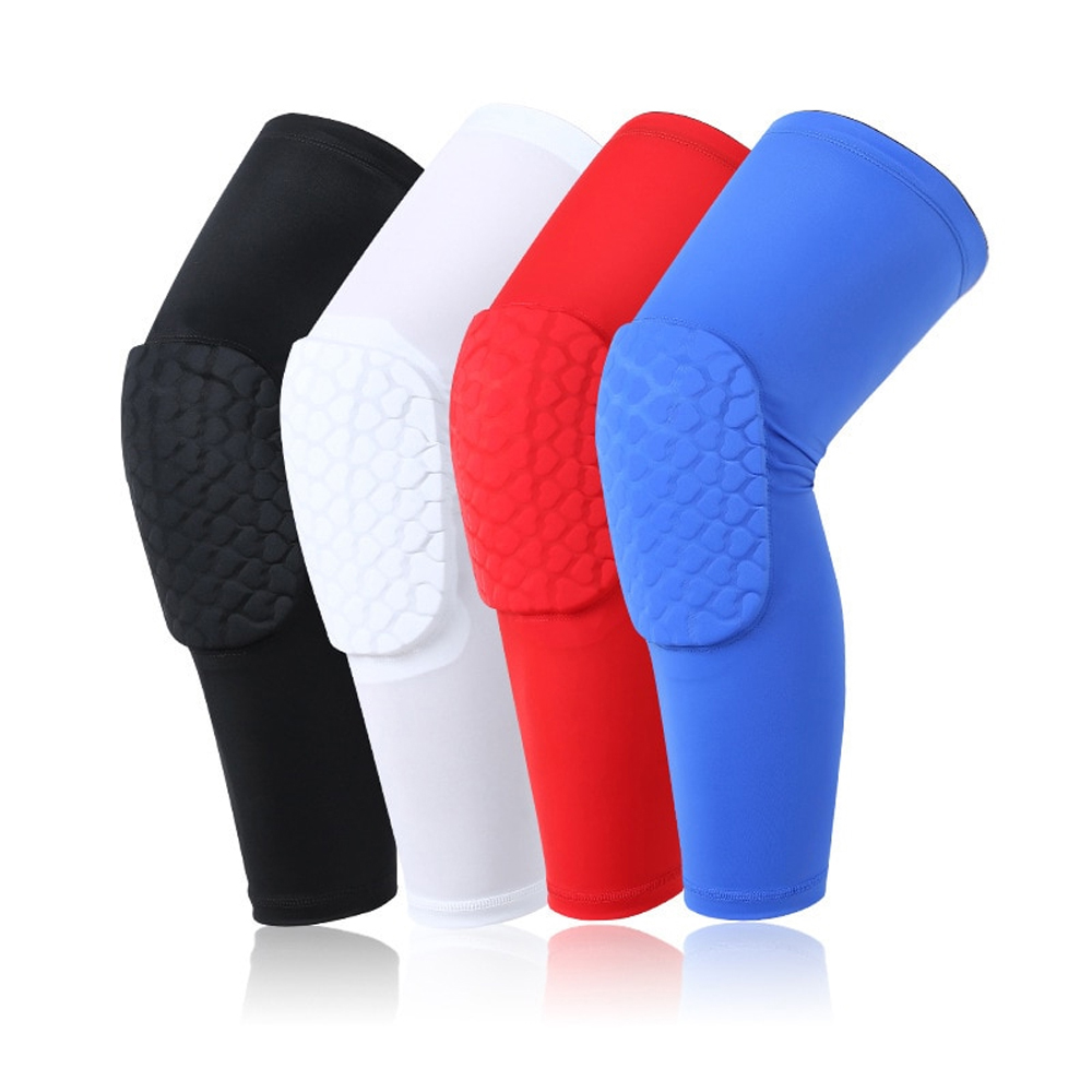 1Pcs/2Pcs Basketball Knee Pads Volleyball Kneepad Honeycomb Crashproof Antislip Leg Sleeve Protective Pad Support Guard Padded