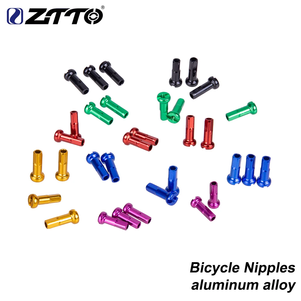 ZTTO 72pcs MTB Bike Road Bicycle Nipples 14G 2.0 14mm 2.0mm Ultralight High strength Aluminum alloy Colorful Spokes Nipple