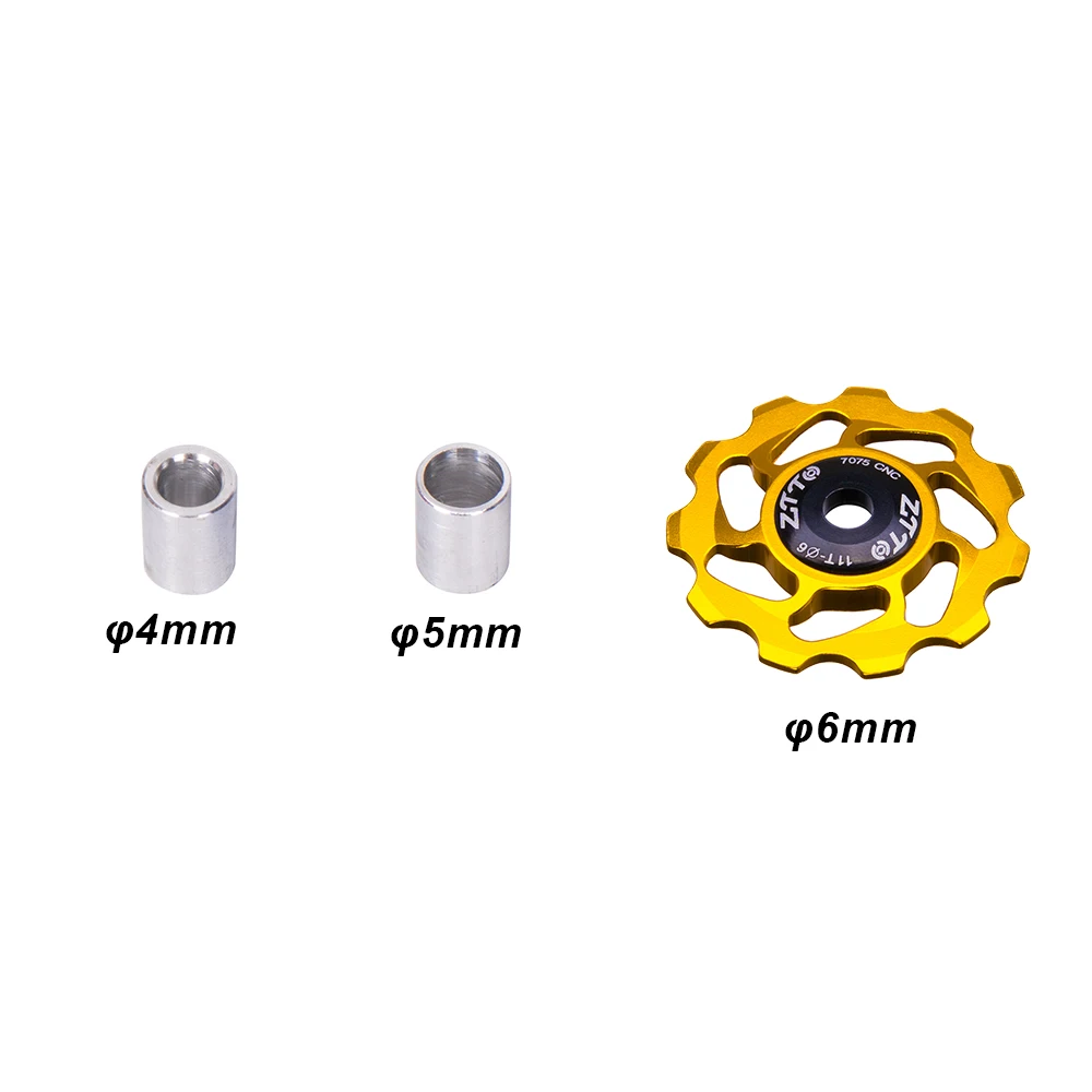 ZTTO 11T MTB Bicycle Rear Derailleur Jockey Wheel Ceramic Bearing Pulley AL7075 CNC Road Bike Guide Roller Idler 4mm 5mm 6mm