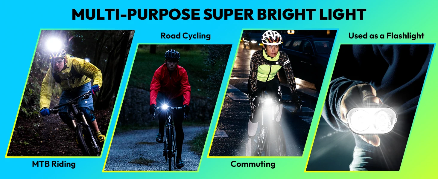 VICTGOAL Bicycle Light 1000LM Waterproof Bike Helmet Headlight Handlebar Type-C LED Flashlight MTB Cycling Scooter Front Lamp