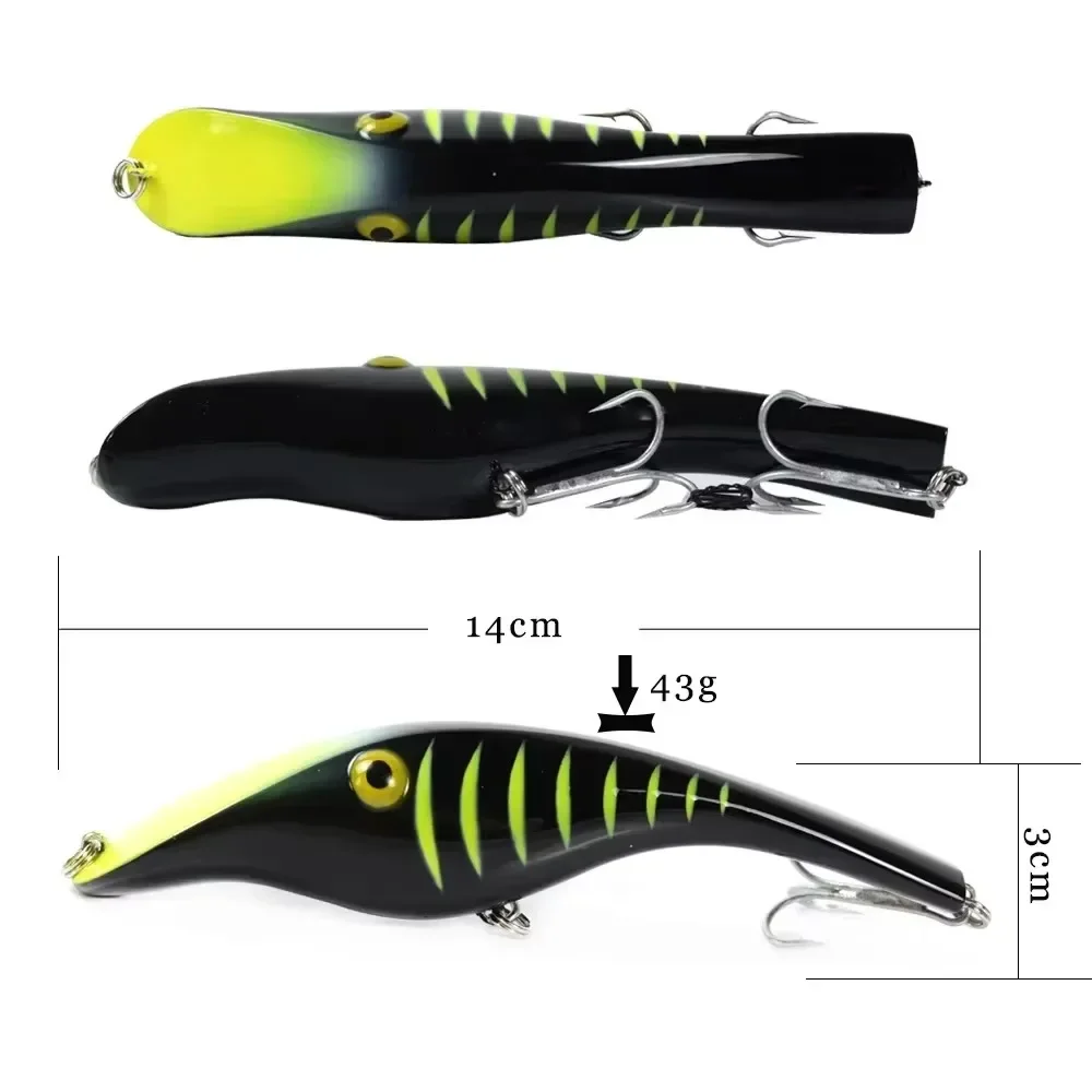 ALASICKA 140mm 42g 1pcs Zalt Pike Undberg Stalker Musky Muskie Pike Bass Lure Bait Wobbler 3D Eyes Floating Crank Jerk Troll