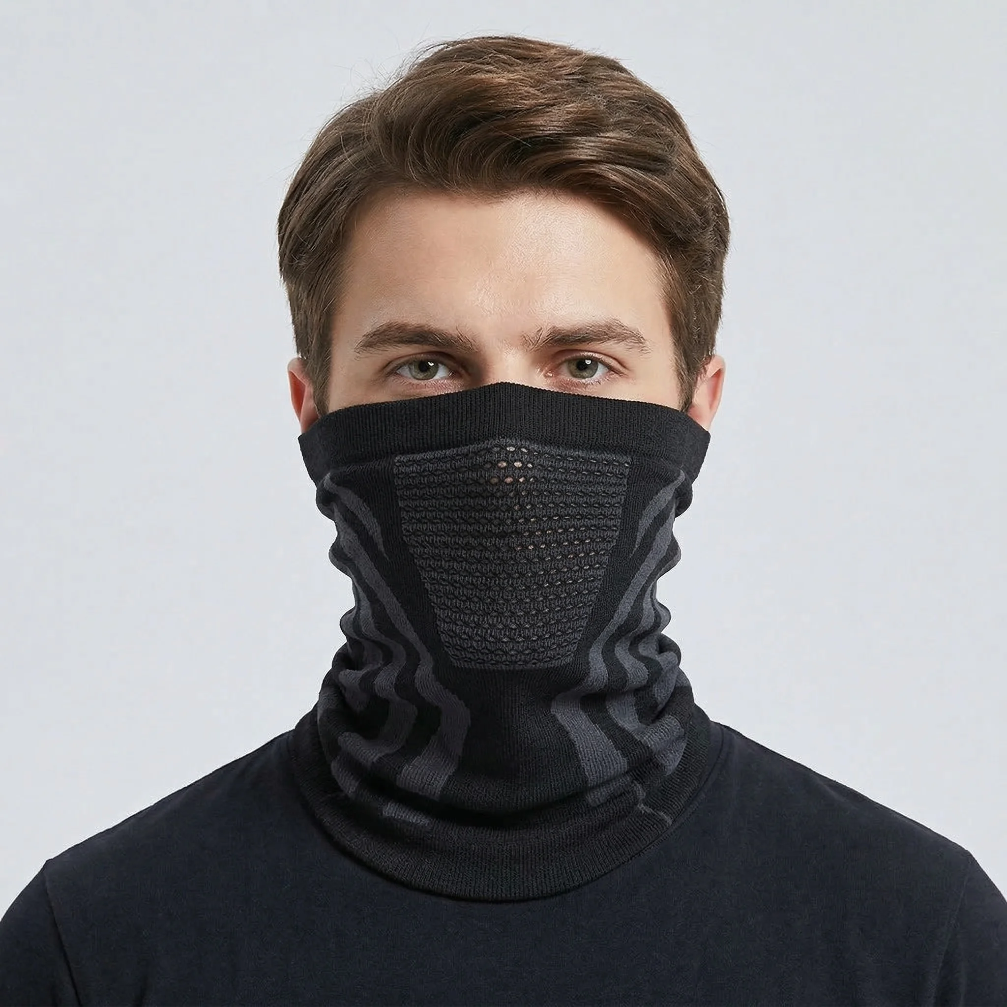 1pc/2pcs/3pcs Unisex Winter Breathable Warm Ski Mask Bike Motorcycle Half Face Mask Scarf Outdoor Hiking Fishing Cycling Mask
