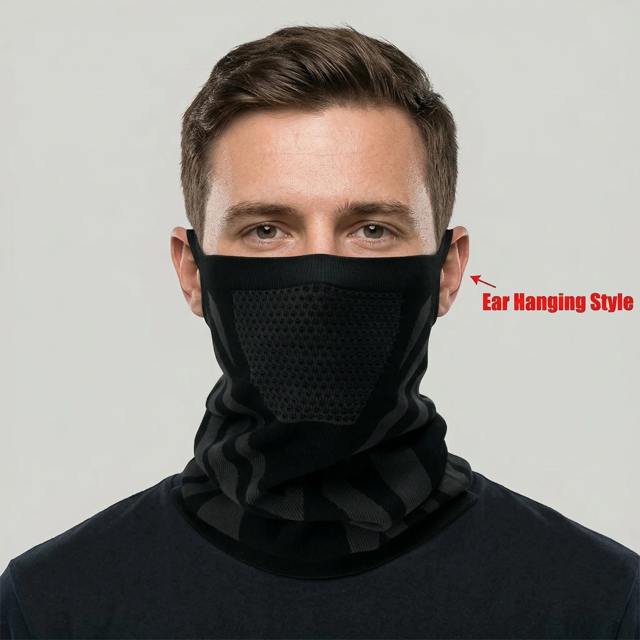 1pc/2pcs/3pcs Unisex Winter Breathable Warm Ski Mask Bike Motorcycle Half Face Mask Scarf Outdoor Hiking Fishing Cycling Mask