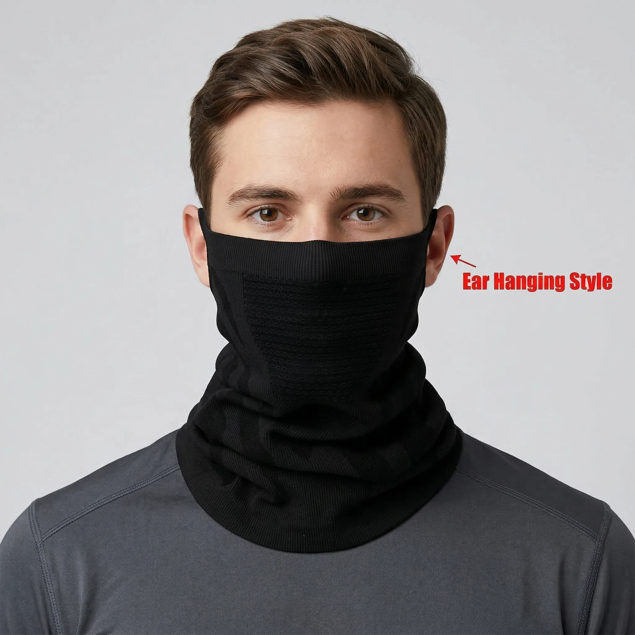 1pc/2pcs/3pcs Unisex Winter Breathable Warm Ski Mask Bike Motorcycle Half Face Mask Scarf Outdoor Hiking Fishing Cycling Mask