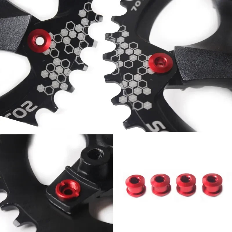 BUCKLOS Bike Chainring Bolts 6.5mm 8.5mm Single/Double Speed Disc Chainwheel Screws for Bicycle Crankset Bike Accessories