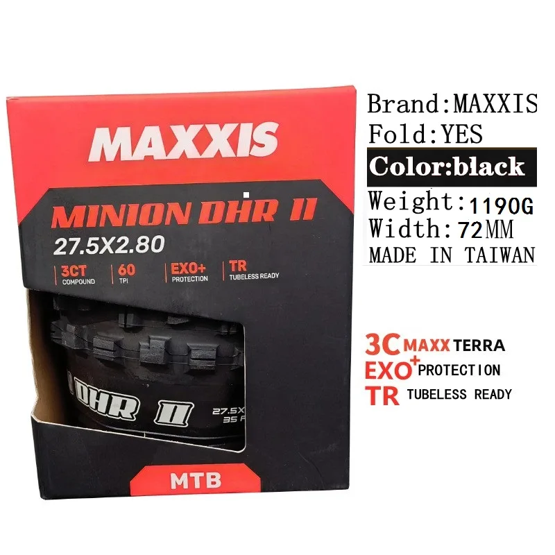 Maxxis Minion DHR (M327ru) 26/27.5/29 Inch, Downhill Folding Tire For Mountain Bike, More Wear-resistant And Stronger Cornering