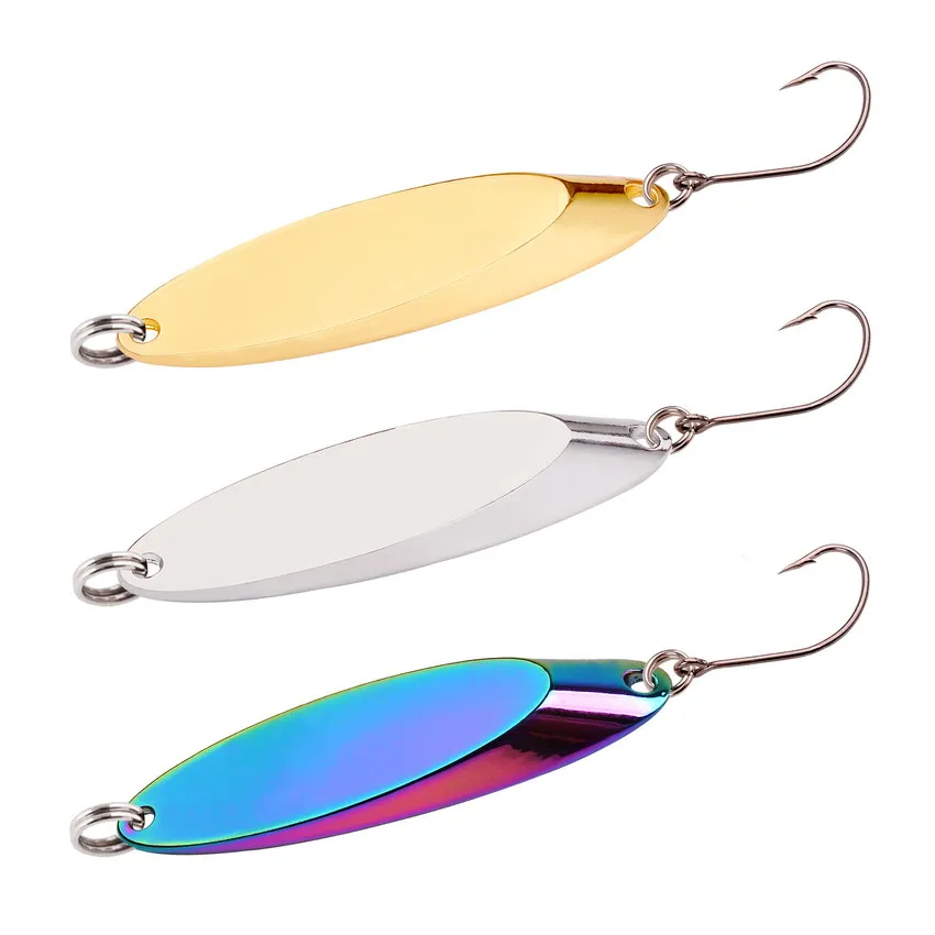 12pcs Metal Spinner Spoon Lures Trout Fishing Lure Hard Bait Sequins Paillette Artificial Baits Spinnerbait Fish Tools 1.5g-56g