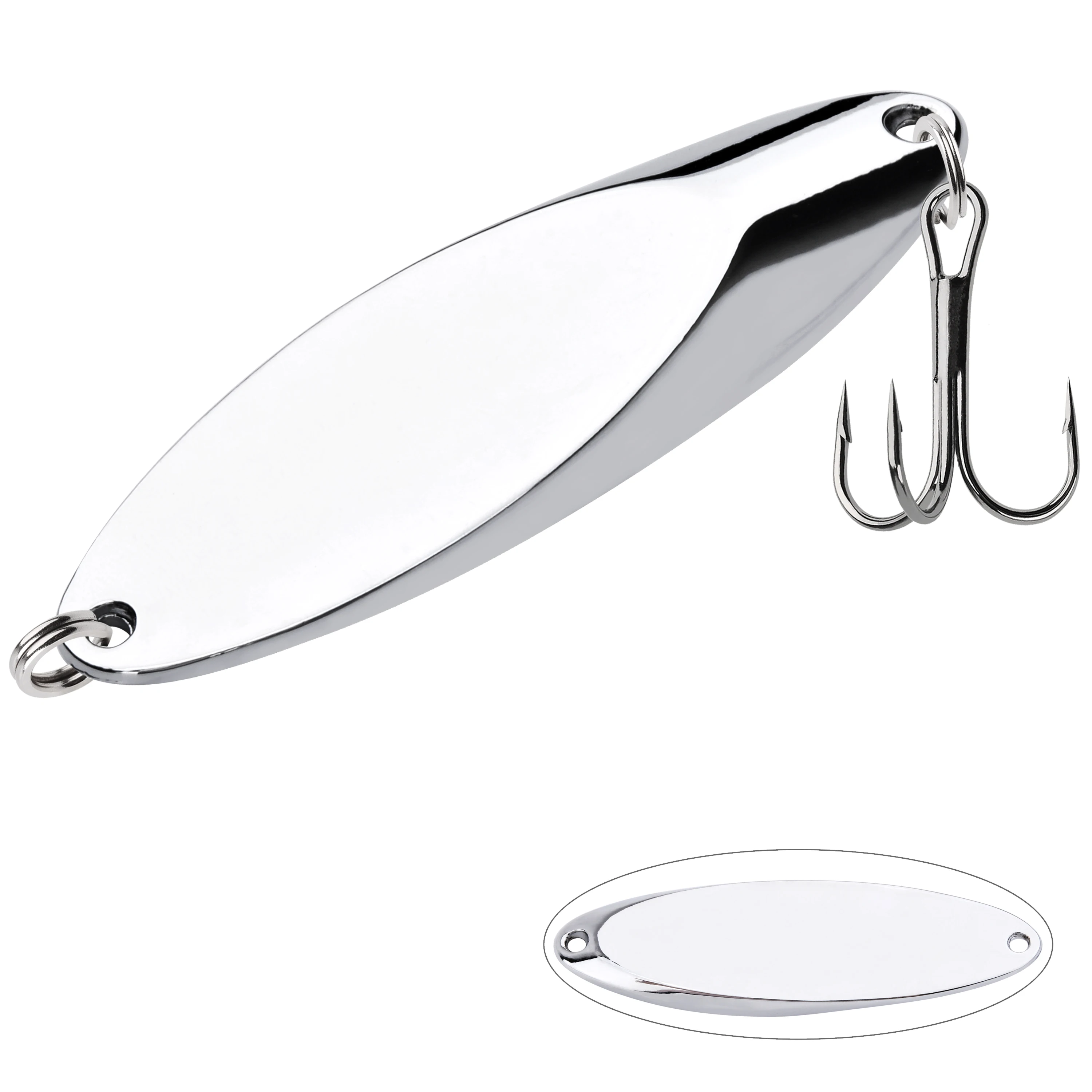 12pcs Metal Spinner Spoon Lures Trout Fishing Lure Hard Bait Sequins Paillette Artificial Baits Spinnerbait Fish Tools 1.5g-56g