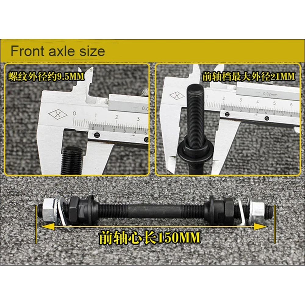 150mm 180mm Mountain Bike MTB Front Rear Axle Bike Spindle Bike Solid Shaft Bicycle Wheel Hub Axle Front Back Axles