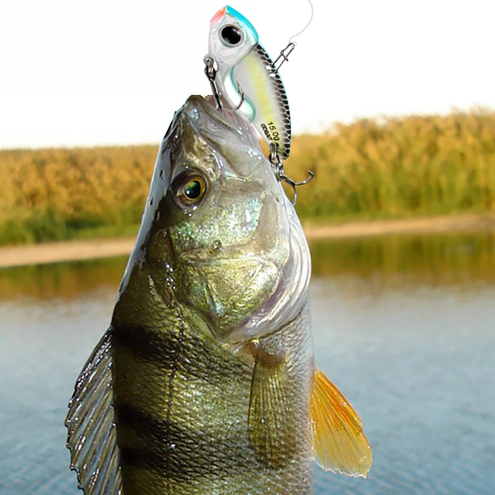 Metal Jig VIB Lure 7g 10g 15g Spoon Spinner Color Spinning Fishing Tackle Treble Hooks Swimbait Pesca Bait Spinnerbait VIBRATION