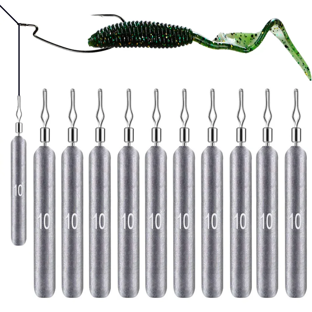 10pcs Fishing Sinker 3.5g 5g 7g 10g 14g 20g Drop Shot Weight Sinkers Fishing Tackle Accessories