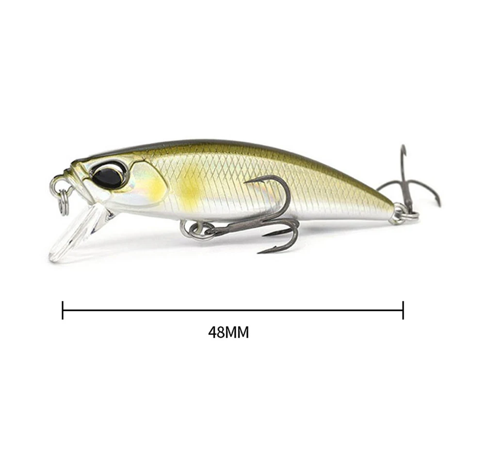 4.8cm 6.5g Fishing Lure Micro Minnow Wobbler Long Cast Sinking Trolling Jerkbait Swimbait Artificial Hard Bait Trout Bass Bait