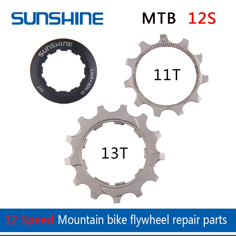 SUNSHINE-SZ Bicycle Flywheel Pinion Repair Parts 11 Speed Bike Cassette 11T 12T 13T Bicycle Flywheel Locking Cover