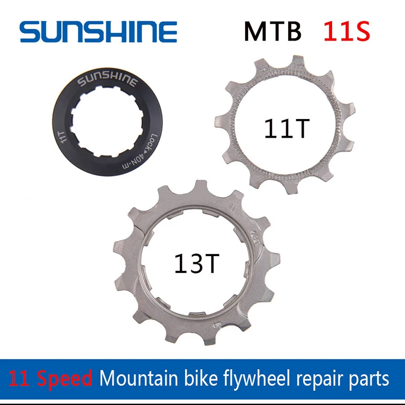 SUNSHINE-SZ Bicycle Flywheel Pinion Repair Parts 11 Speed Bike Cassette 11T 12T 13T Bicycle Flywheel Locking Cover