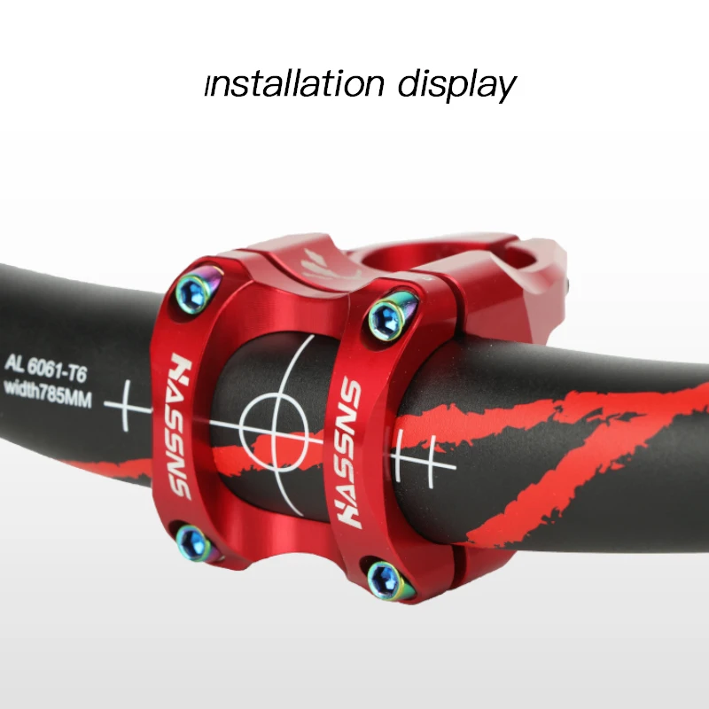 HASSNS Mtb Power Stem Road Bike Mountain Bicycle Bridge Short Power 35mm Rod Handlebar Table Adjustable Stem Riser 31 8 Cycling