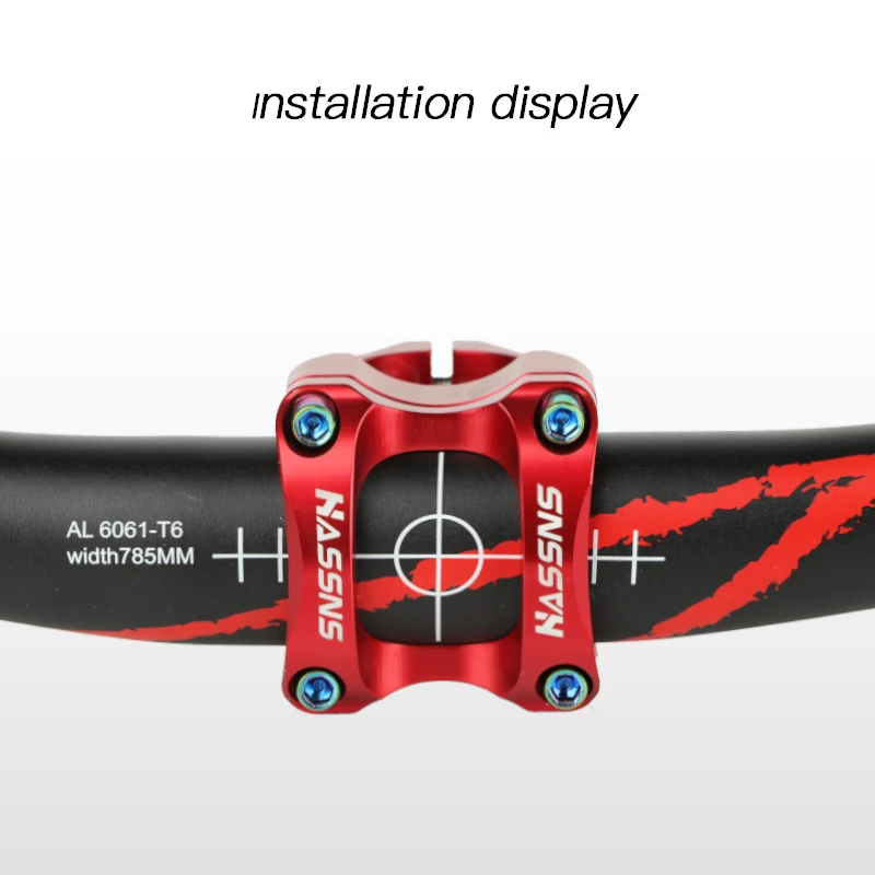 HASSNS Mtb Power Stem Road Bike Mountain Bicycle Bridge Short Power 35mm Rod Handlebar Table Adjustable Stem Riser 31 8 Cycling