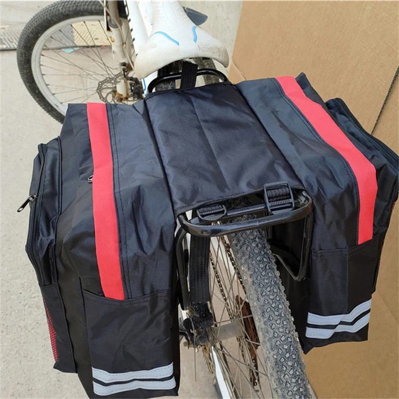 Cycling Double Side Rear Rack Bike 2 In 1 Camo Trunk Bag Mountain Road Bicycle Tail Seat Pannier Pack Luggage Carrier Bike Bag