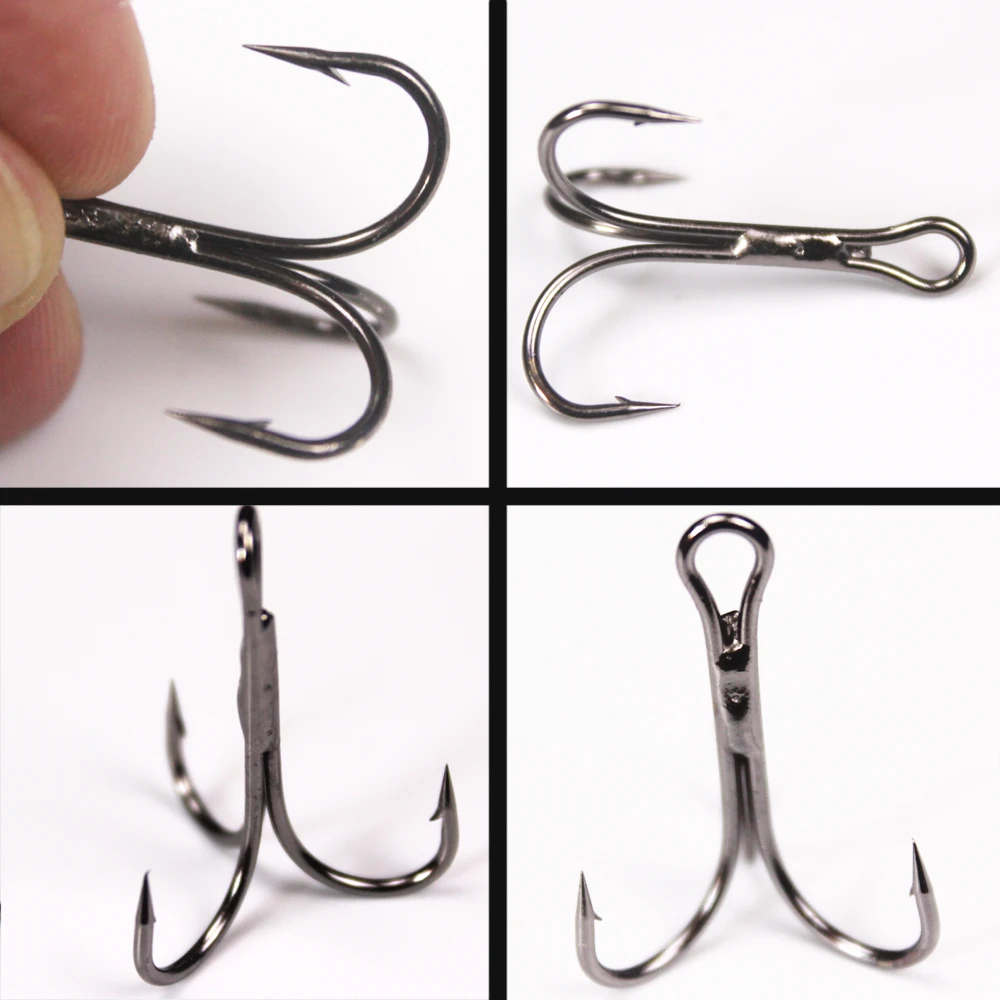 Gamakatsu Fishing Hooks 15Pcs/lot 13ME 1#-14# High Carbon Steel Material Treble Black Fishing Hook Fishing Tackle Round Bend
