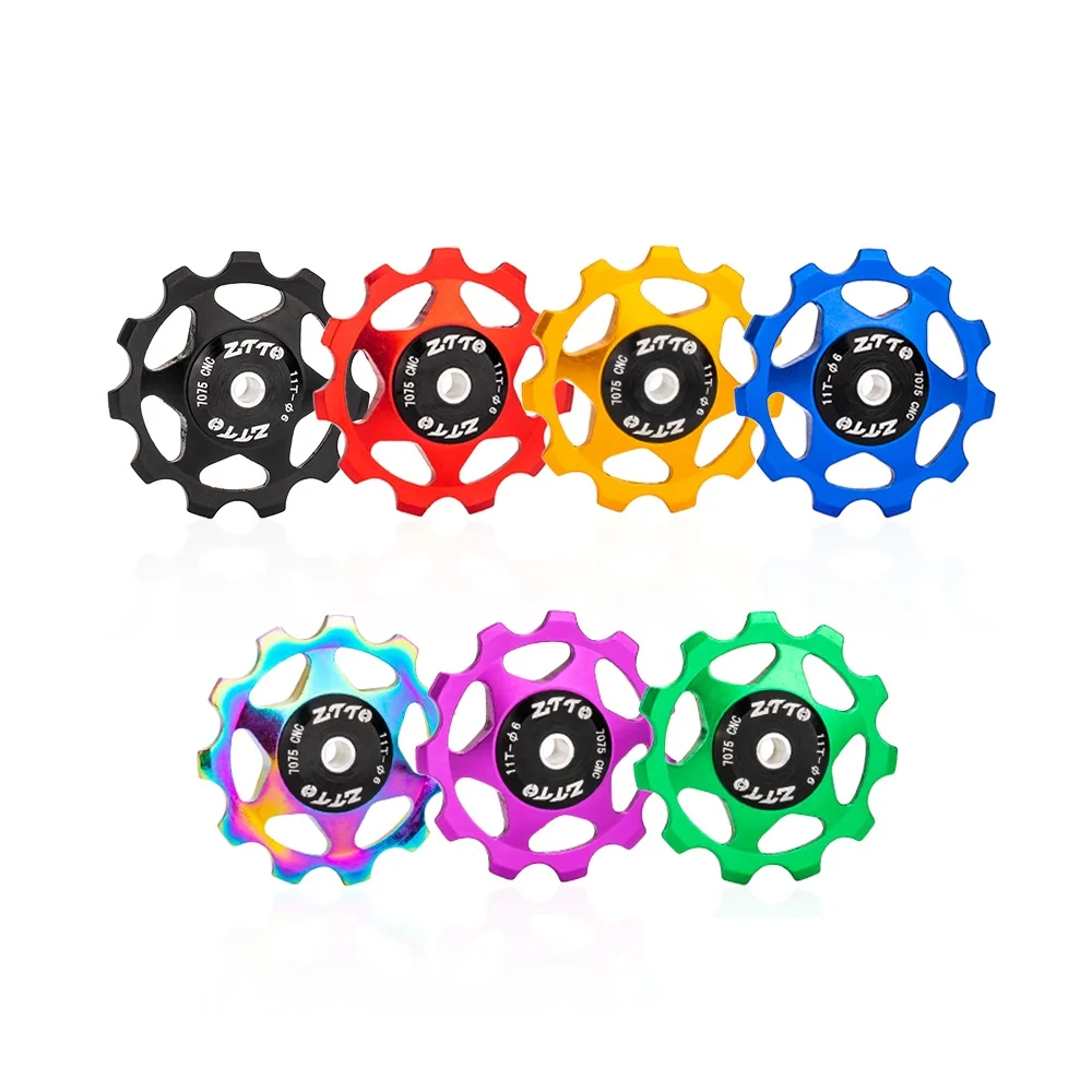 ZTTO MTB Bicycle Rear Derailleur Jockey Wheel 11T 13T Steel Bearing Pulley AL7075 CNC Road Bike Guide Roller Idler 4mm 5mm 6mm